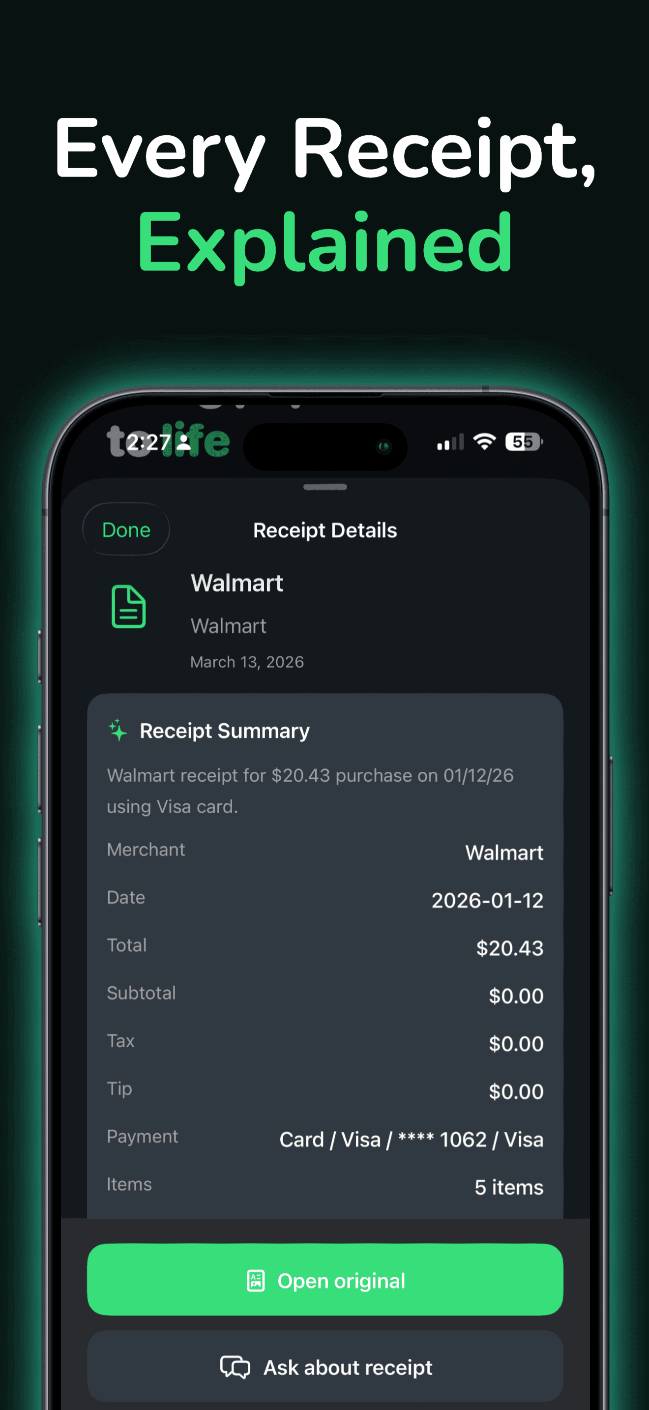 Sumwise receipt scanning with AI-powered capture and instant categorization