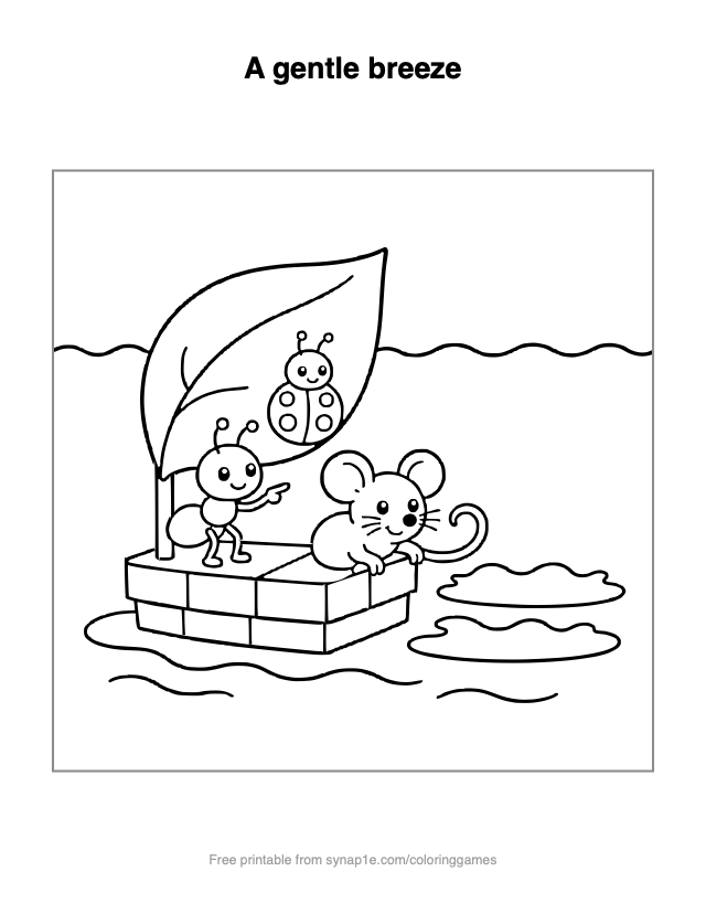 A gentle breeze — free printable letters coloring page