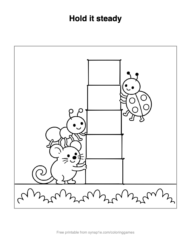 Hold it steady — free printable letters coloring page
