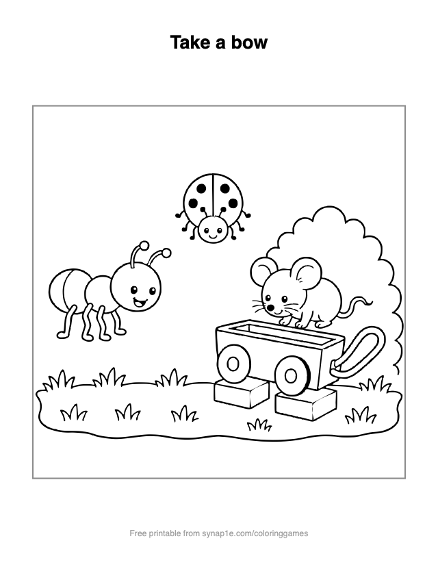 Take a bow — free printable letters coloring page