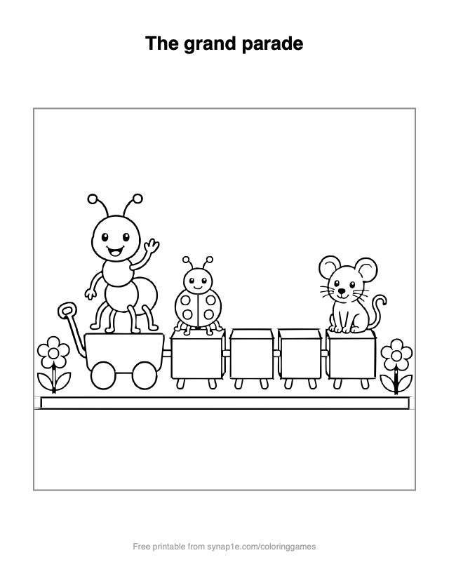 The grand parade — free printable letters coloring page