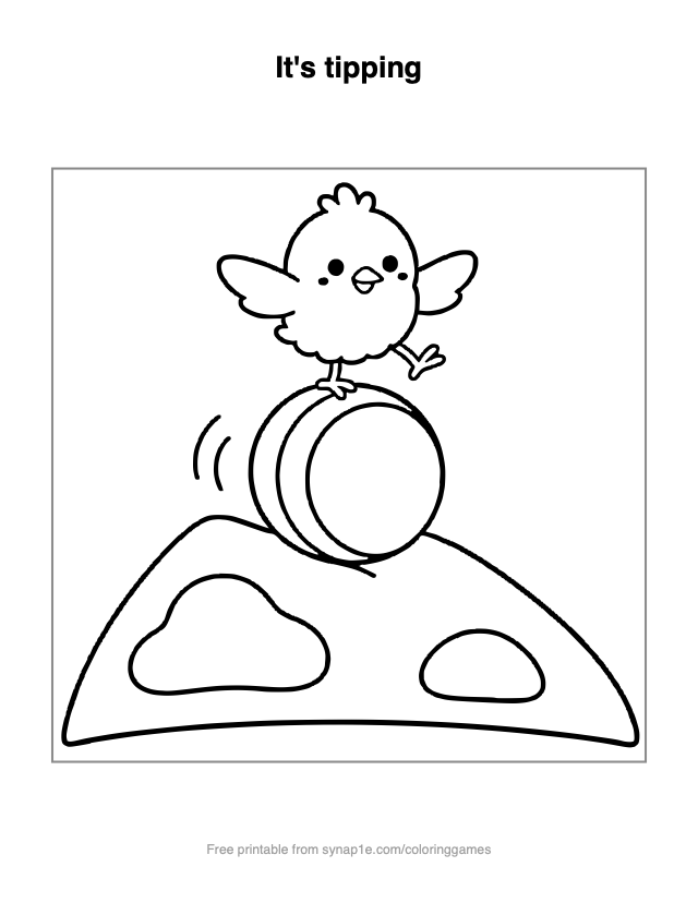 It's tipping — free printable farm coloring page