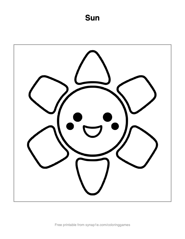 Farm coloring page: Sun