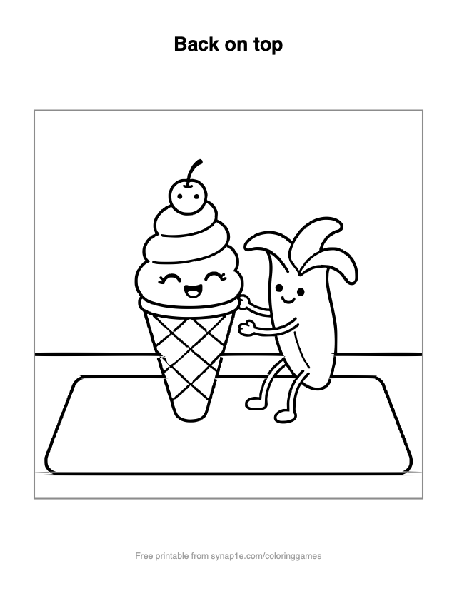 Back on top — free printable food coloring page