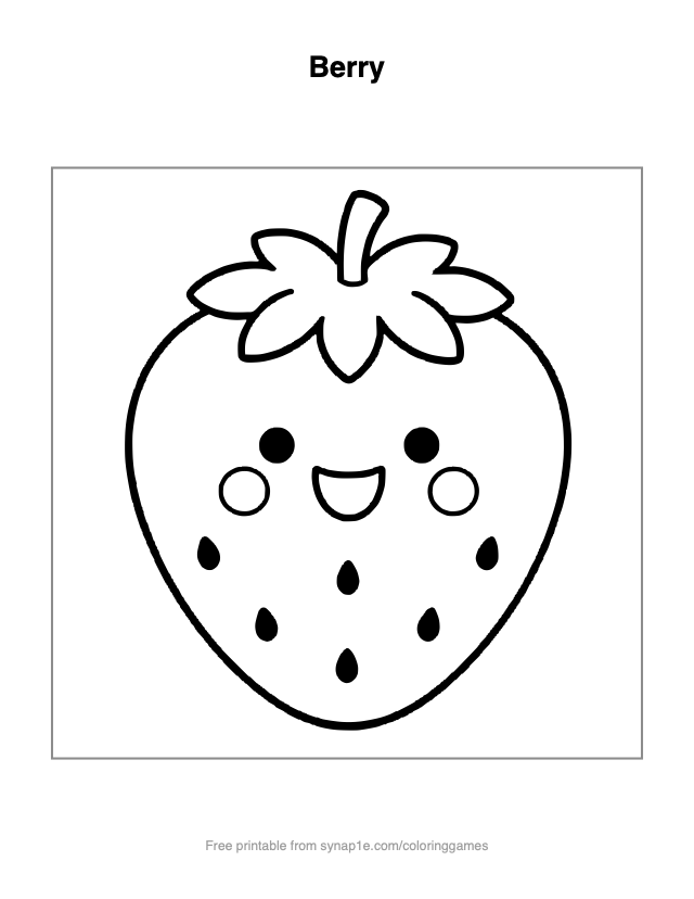 Food coloring page: Berry