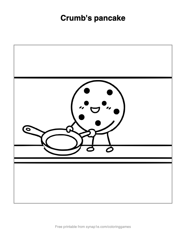 Crumb's pancake — free printable food coloring page