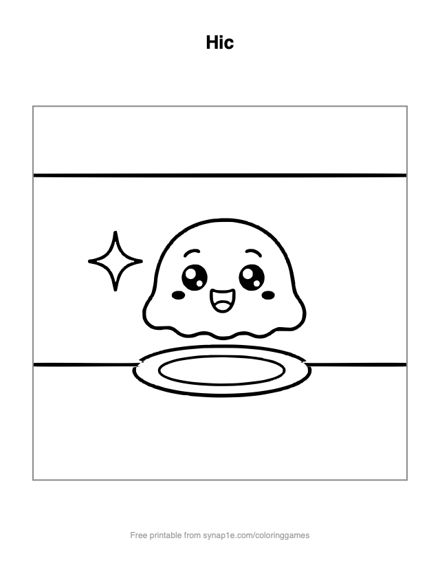 Hic — free printable food coloring page