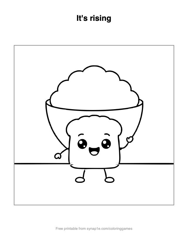 It's rising — free printable food coloring page