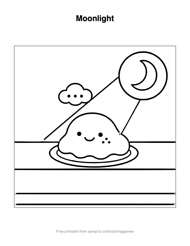 Moonlight — free printable food coloring page