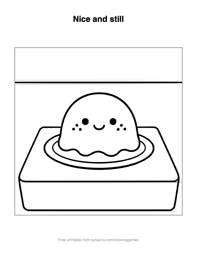 Nice and still — free printable food coloring page