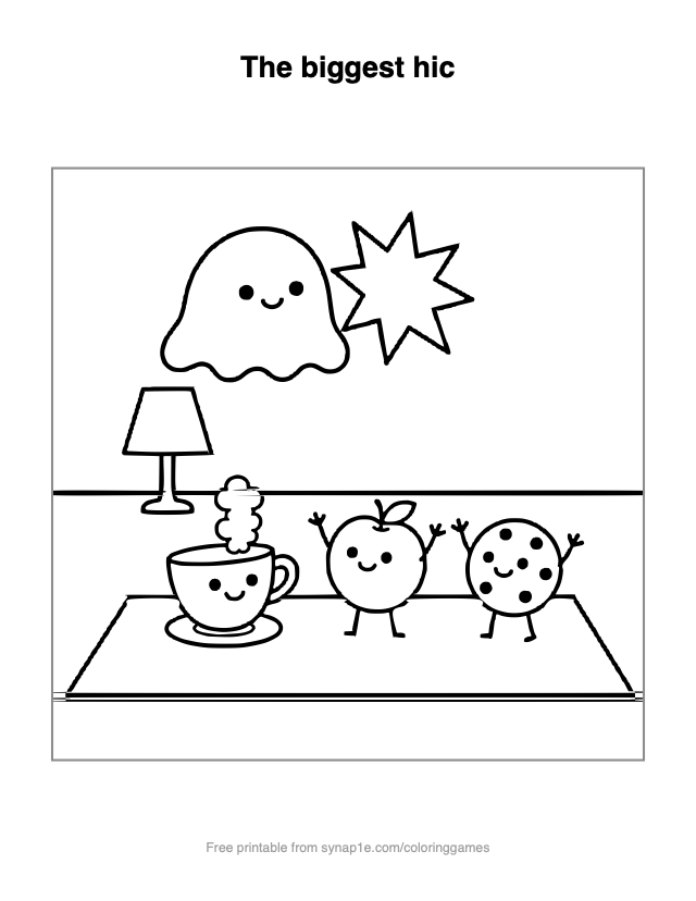 The biggest hic — free printable food coloring page