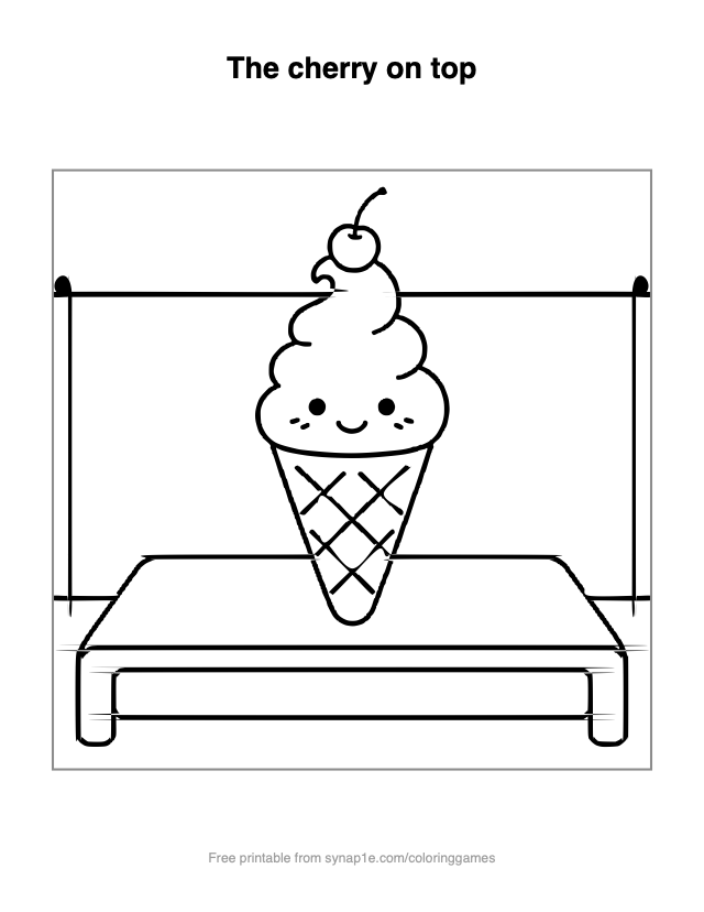 The cherry on top — free printable food coloring page