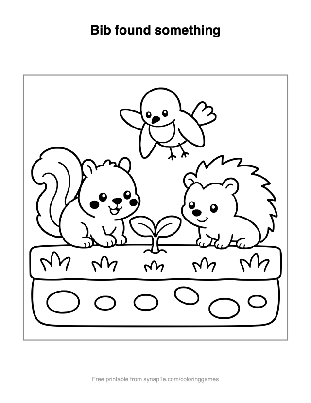 Bib found something — free printable numbers coloring page