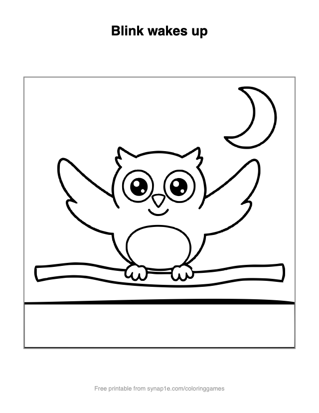 Blink wakes up — free printable numbers coloring page