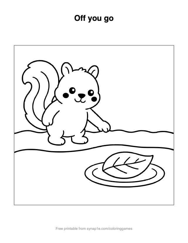 Off you go — free printable numbers coloring page