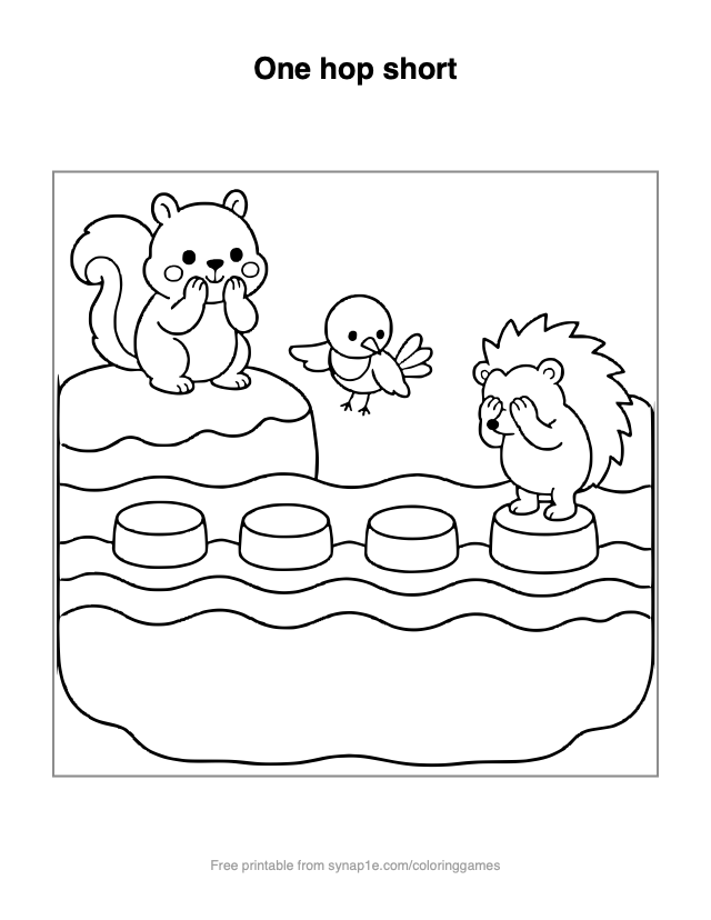 One hop short — free printable numbers coloring page
