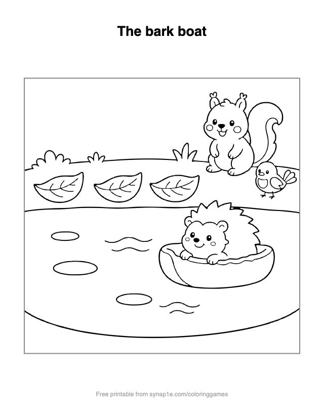 The bark boat — free printable numbers coloring page