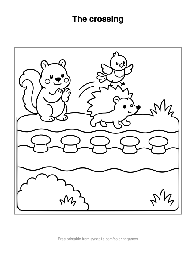 The crossing — free printable numbers coloring page