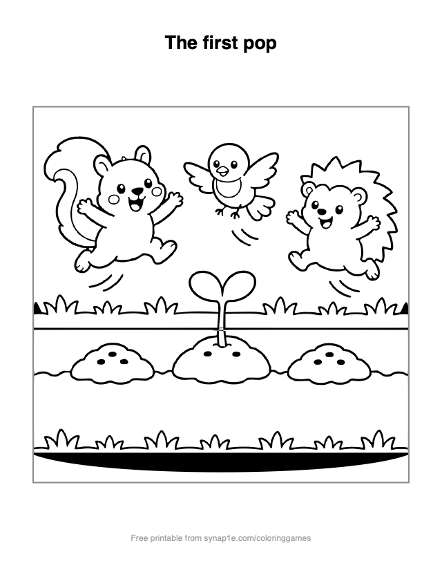The first pop — free printable numbers coloring page