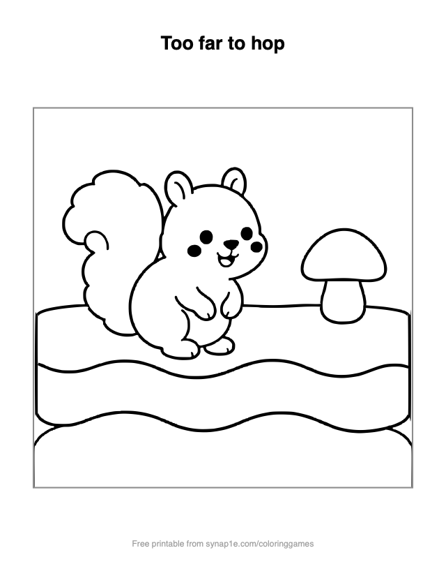 Too far to hop — free printable numbers coloring page
