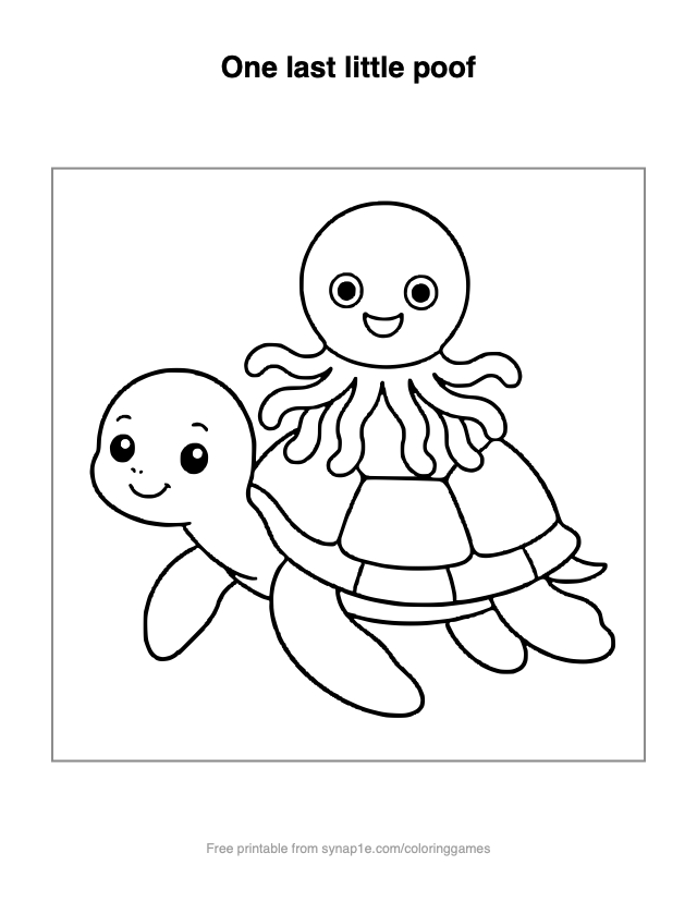 One last little poof — free printable ocean coloring page