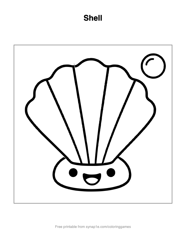 Ocean coloring page: Shell