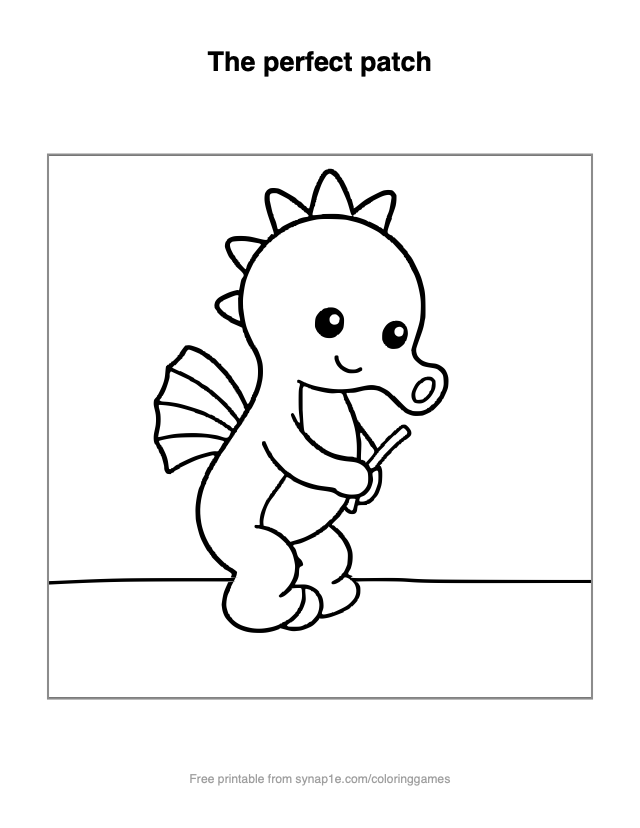 The perfect patch — free printable ocean coloring page