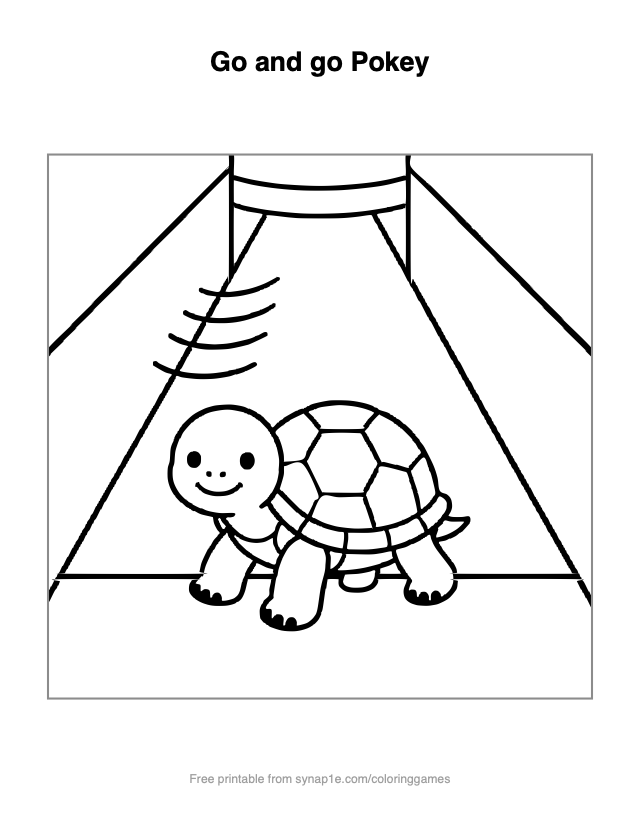 Go and go Pokey — free printable pets coloring page
