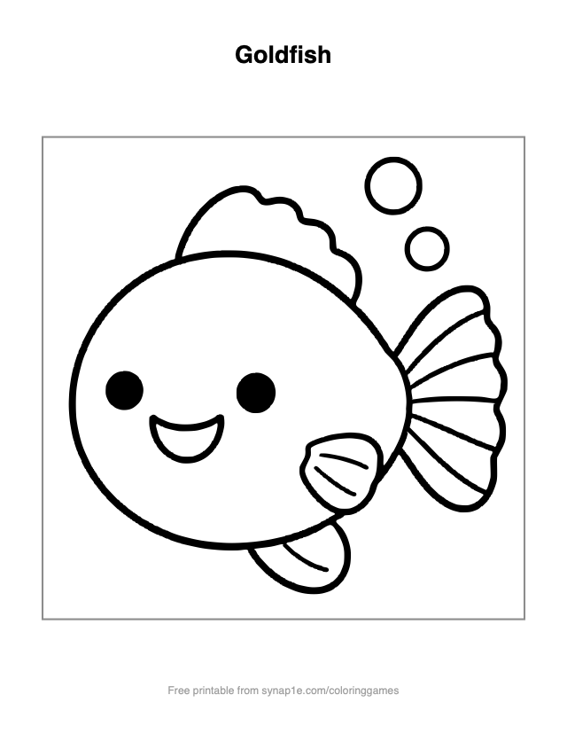 Pets coloring page: Goldfish