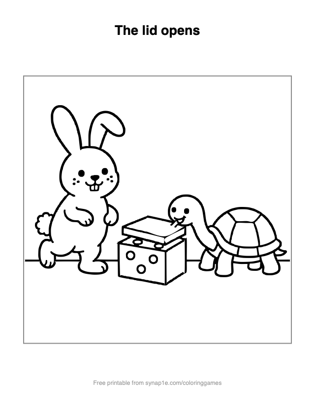 The lid opens — free printable pets coloring page