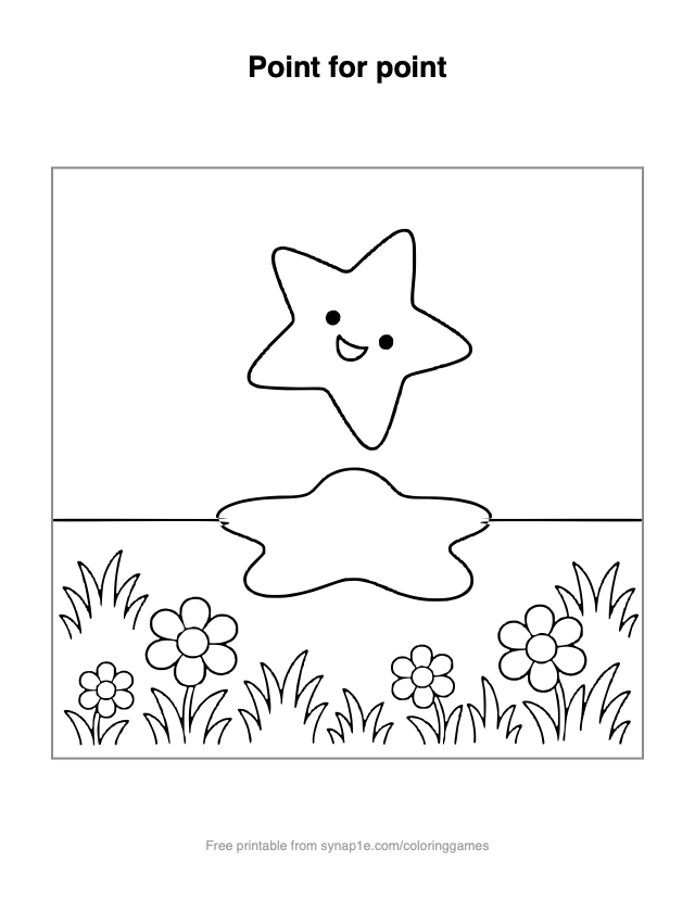 Point for point — free printable shapes coloring page