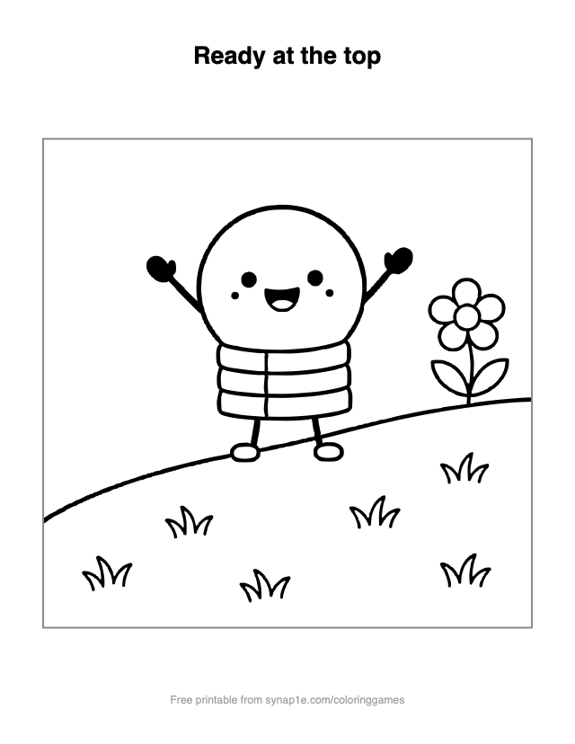 Ready at the top — free printable shapes coloring page