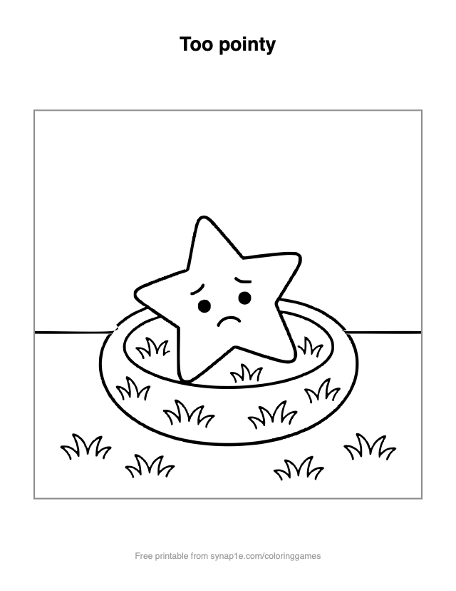 Too pointy — free printable shapes coloring page