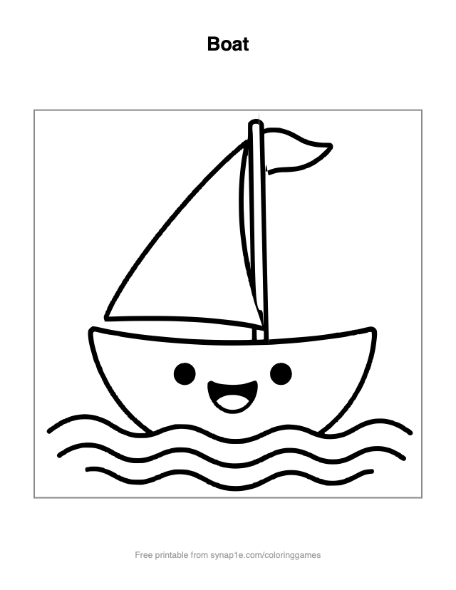 Vehicles coloring page: Boat