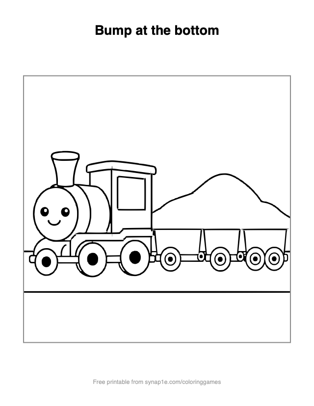 Bump at the bottom — free printable vehicles coloring page