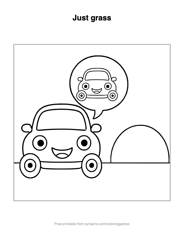 Just grass — free printable vehicles coloring page