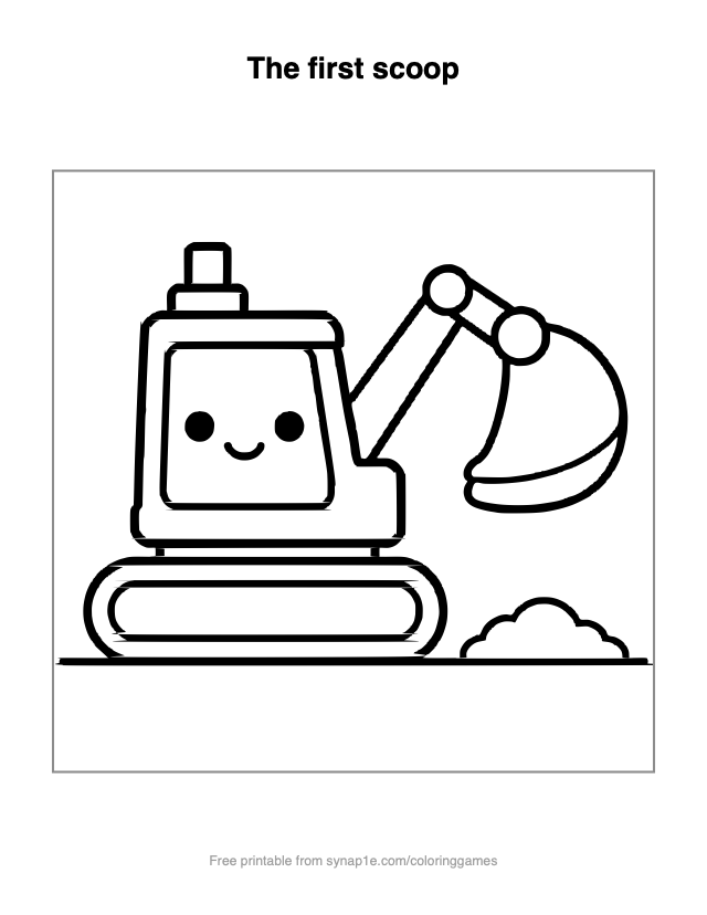 The first scoop — free printable vehicles coloring page