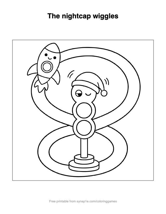 The nightcap wiggles — free printable vehicles coloring page