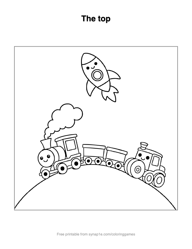 The top — free printable vehicles coloring page