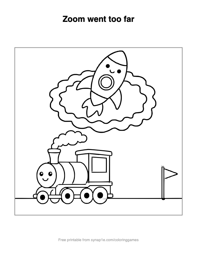 Zoom went too far — free printable vehicles coloring page
